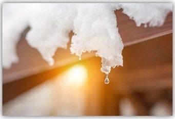 Ice melting in the sunlight