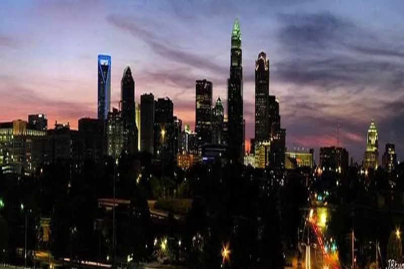 Sunset over Charlotte